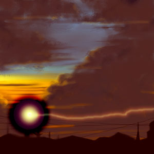 夕暮れ